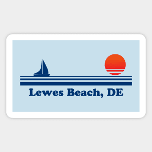 Lewes Beach DE - Sailboat Sunrise Magnet